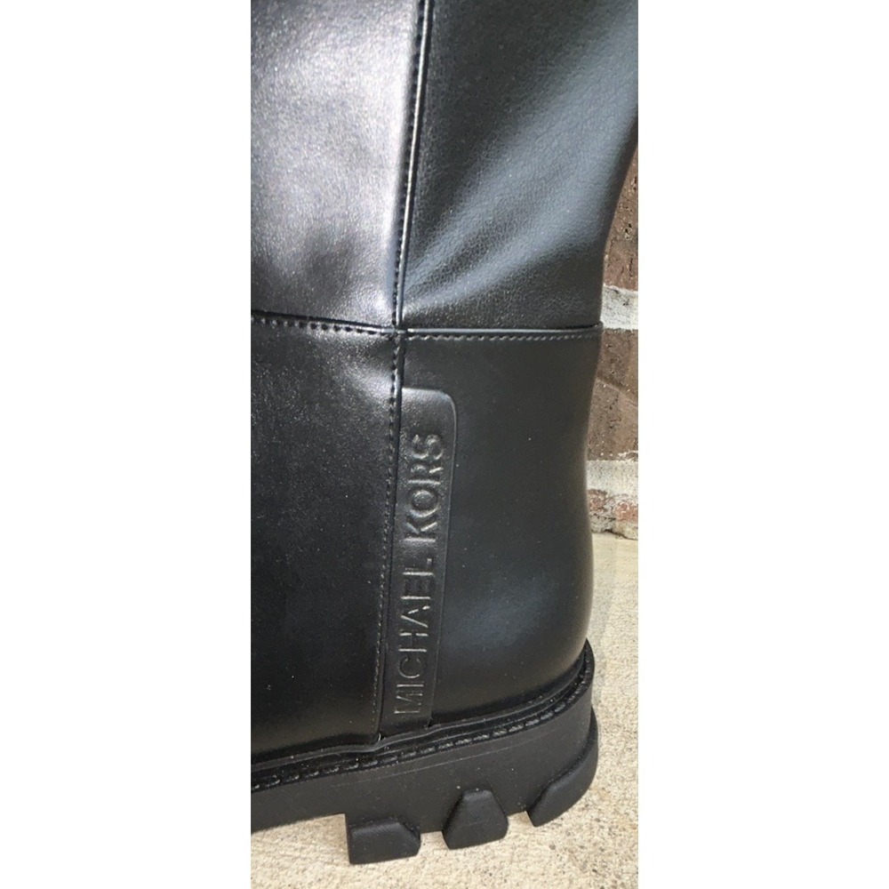 NEW/NO BOX Michael Kors Ridley Riding Boots Black, Size 6.5 Lug Sole - Picture 5 of 14